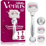 Gillette Venus PRO ComfortGlide Sugarberry dámský holicí strojek s držákem do sprchy + náhradní břity 5 ks