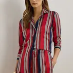 Košile Lauren Ralph Lauren dámská, červená barva, slim, s klasickým límcem, 200957053