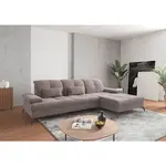 Sit & More ROHOVÁ SEDAČKA, textil, šedohnědá