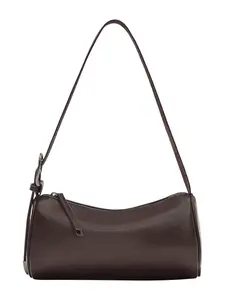 Pull&Bear Kabelka na rameno  tmavohnedá