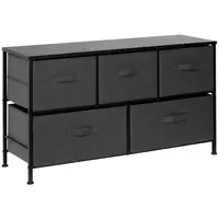 PBJ KOMODA, černá, tmavě šedá, 99/55/30 cm
