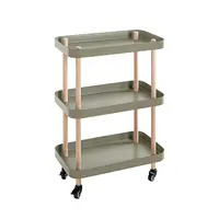 SERVÍROVACÍ VOZÍK, zelená, přírodní barvy, barvy buku, 50/30/76 cm