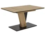 Rozkládací jídelní stůl Lucy 140x90 cm, dub evoke/černý