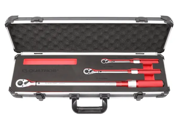 Momentové klíče, celkový rozsah 2-330 Nm, přesnost 3%, sada 3 ks - QUATROS QS59004