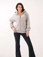 Dámská mikina s kapucí, světle šedá