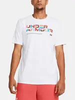 Biele tričko Under Armour UA Colorblock Wordmark SS