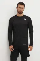 Sportovní tričko s dlouhým rukávem The North Face Shadow černá barva, hladký, NF0A87TVJK31