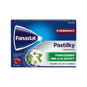 PANASTAT Bylinné pastilky s vitamínem C malina 24 pastilek