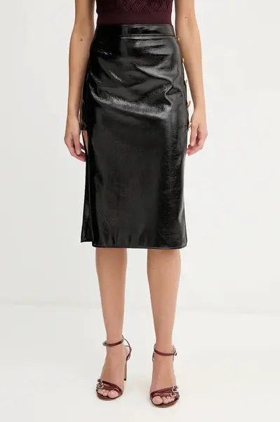 Sukně Elisabetta Franchi černá barva, midi, pouzdrová, GO12757E2