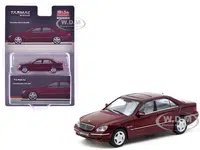 Mercedes-Benz S 55 AMG Bordeaux Red Metallic "Global64" Series 1/64 Diecast Model by Tarmac Works