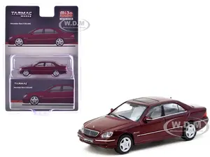 Mercedes-Benz S 55 AMG Bordeaux Red Metallic "Global64" Series 1/64 Diecast Model by Tarmac Works