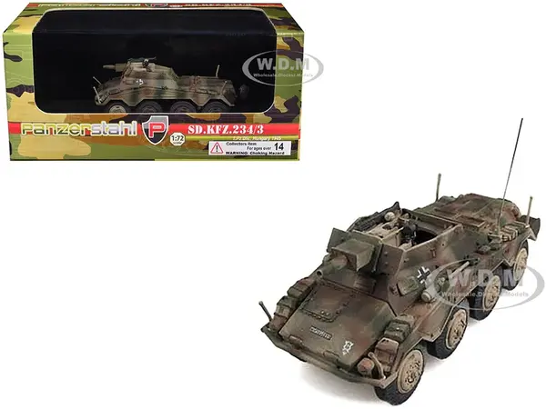 Sd.Kfz. 234/3 Armored Vehicle "1st Panzer Division Hungary" (1945) German Army 1/72 Diecast Model by Panzerstahl