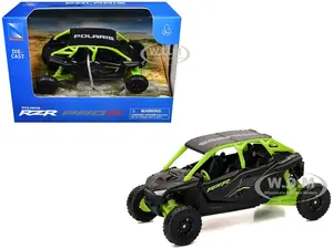 Polaris RZR Pro R UTV Black and Lime Green Diecast Model by New Ray