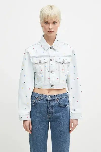 Bavlněná džínová bunda Fiorucci Confetti Dot Cropped Denim