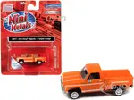 1976 Chevrolet Stepside Pickup Truck Tangier Orange with White Stripes 1/87 (HO) Scale Model Car by Classic Metal Works
