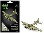 Model Kit Boeing B-17 Flying Fortress Bomber Aircraft "World War II" United States Army Air Forces (Challenging Difficulty) Steel Model by Metal Eart