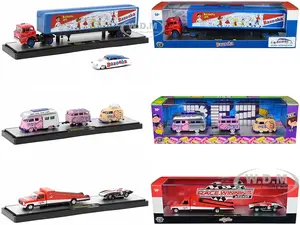 Auto Haulers Set of 3 Trucks Release 69 Limited Edition to 9000 pieces Worldwide 1/64 Diecast Models by M2 Machines