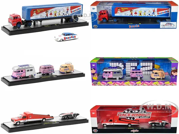Auto Haulers Set of 3 Trucks Release 69 Limited Edition to 9000 pieces Worldwide 1/64 Diecast Models by M2 Machines