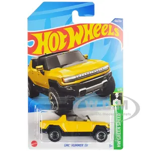 GMC Hummer EV Pickup Truck Yellow with Open Top "HW Green Speed" Series Diecast Model Car by Hot Wheels