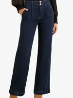 love & roses Plisované rifle  tmavomodrá