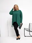 Plus size blúzka v tmavozelenej farbe