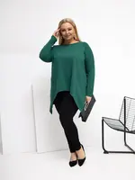 Plus size blúzka v tmavozelenej farbe