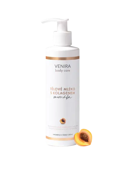 VENIRA Tělové mléko s kolagenem meruňka 250 ml