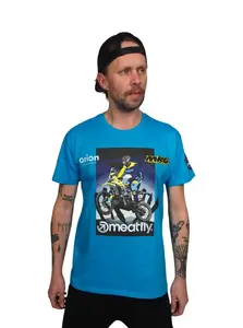 Meatfly pánské tričko MRG Blue | Modrá | Velikost L | 100% bavlna