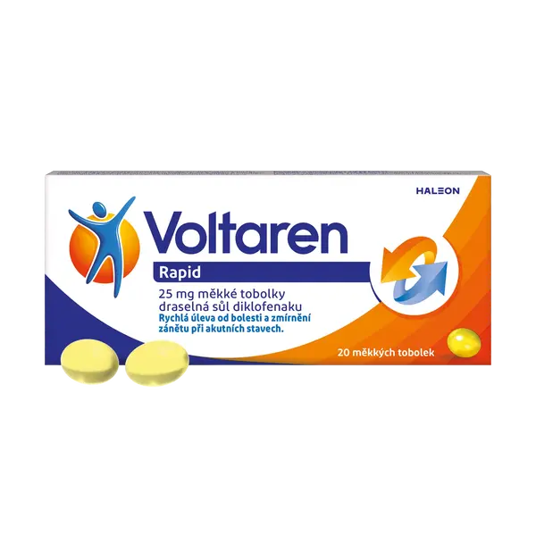 VOLTAREN Rapid 25 mg měkké tobolky proti bolesti 20 ks