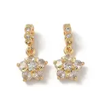 Brass Pave Cubic Zirconia  European Dangle Charms