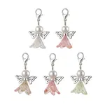 5Pcs Angel Glass Pearl & Acrylic Pendant Decorations