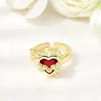 Glass Cuff Open Rings