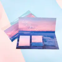 Square with Scenery Pattern Pad Sticky Notes