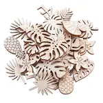 100Pcs Unfinished Wood Piece Decorations