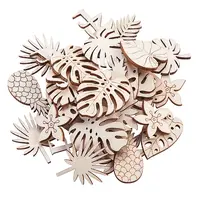 100Pcs Unfinished Wood Piece Decorations