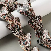 Spray Printed Synthetic Turquoise Beads Strands