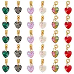 30Pcs 6 Color Glass Pendant