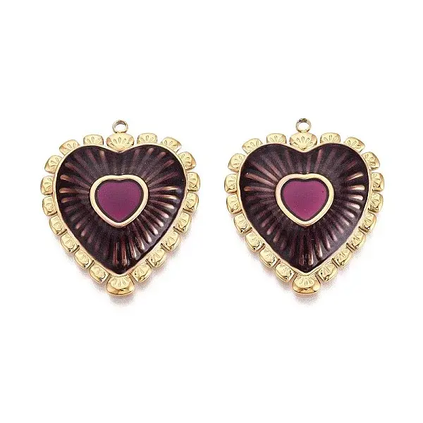 304 Stainless Steel and Enamel Pendants