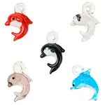 5Pcs 5 Colors Handmade Lampwork Pendants