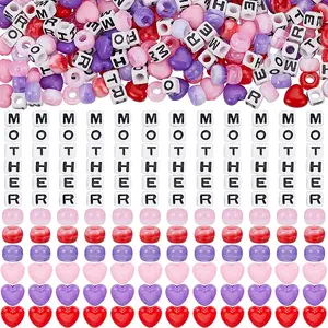Mother's Day Theme Opaque Acrylic Beads Kits