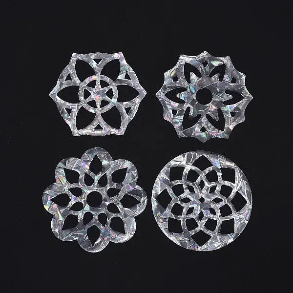 Custom Flower Shape Waterproof PVC Laser Adhesive Stickers