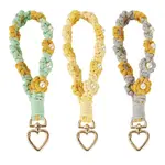 3Pcs Cotton Braided Flower Pendant Decorations