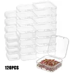 120Pcs 3 Styles Plastic Bead Storage Containers