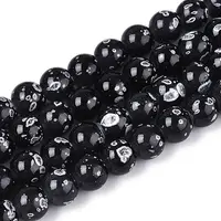 Baking Paint Glass Beads Strands