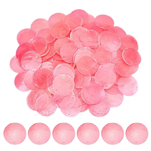 Dyed Natural Capiz Shell Connector Charms