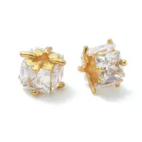 Brass Pave Cubic Zirconia Beads