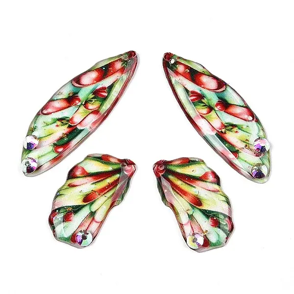Epoxy Resin Butterfly Wing Pendants