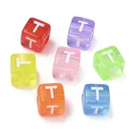 Spray Painted Transparent Acrylic Beads