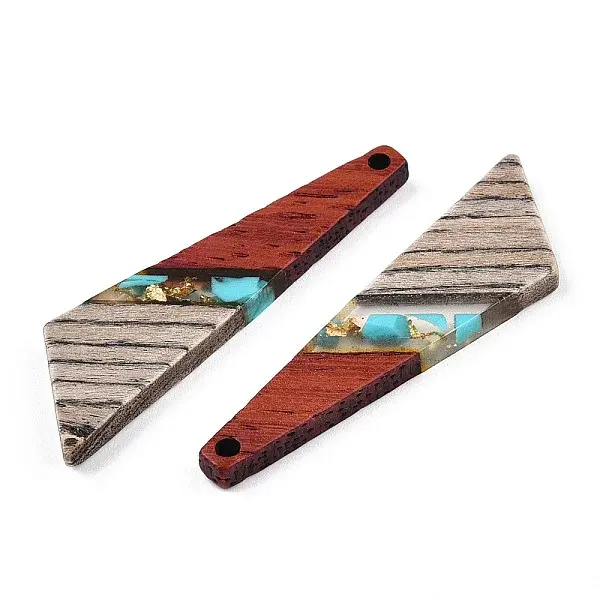 Transparent Resin & Walnut Wood Pendants