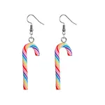 Christmas Candy Cane Polymer Clay Dangle Earrings